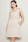 Latte Floral Smocked Shoulder Tie Dress