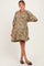 Light Olive Paisley Puff Sleeve Maternity Dress