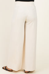 Cream Drawstring Maternity Lounge Pants