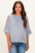 Grey Mesh Shoulder Short Sleeve Maternity Top