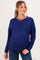 Light Navy Honeycomb Knit Maternity Sweater
