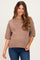 Mocha Basic Maternity Short Sleeve Sweater Top