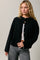 Black Classic Crew Neck Button Cardigan