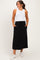 Black Front Tie Maternity Maxi Skirt