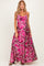 Berry Floral Sleeveless Maternity Maxi Dress