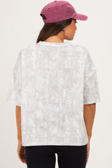 Faded Camo Print Ribbed Loose Fit Maternity Shirt