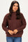 Brown Oversized Cable Knit Sweater