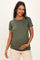 Sage Basic Short Sleeve Maternity Top
