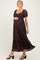 Brown Lace Maternity Maxi Dress