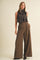 Coconut Tie-Waist Wide Leg Trousers