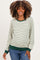 Hunter Green Muticolor Striped Long Sleeve Maternity Top