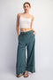 Jungle Mineral Wash Wide Leg Ankle Pants