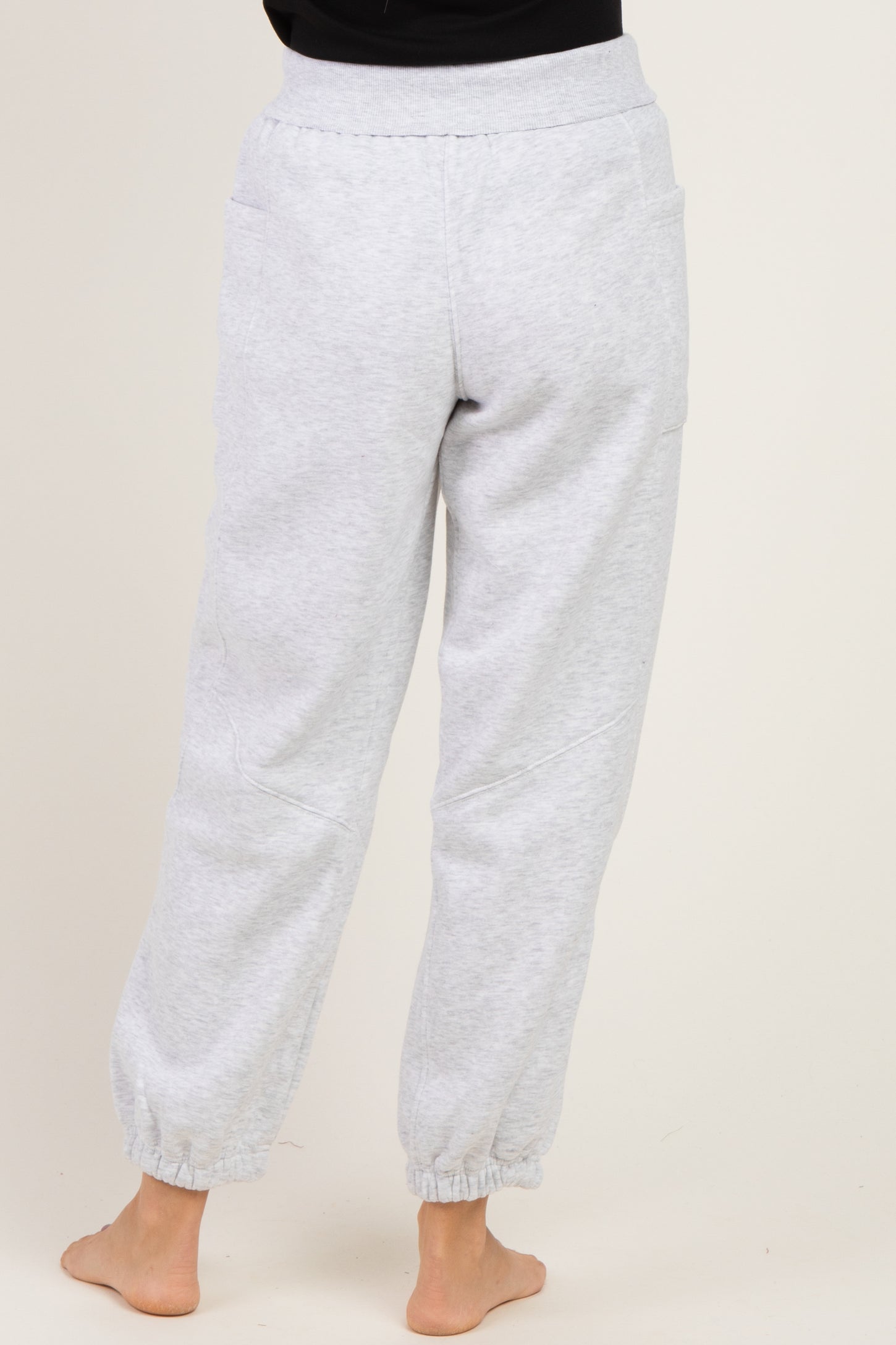 Heather Grey Terry Drawstring Joggers
