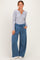 Dusty Blue Fleece Barrel Leg Sweatpants