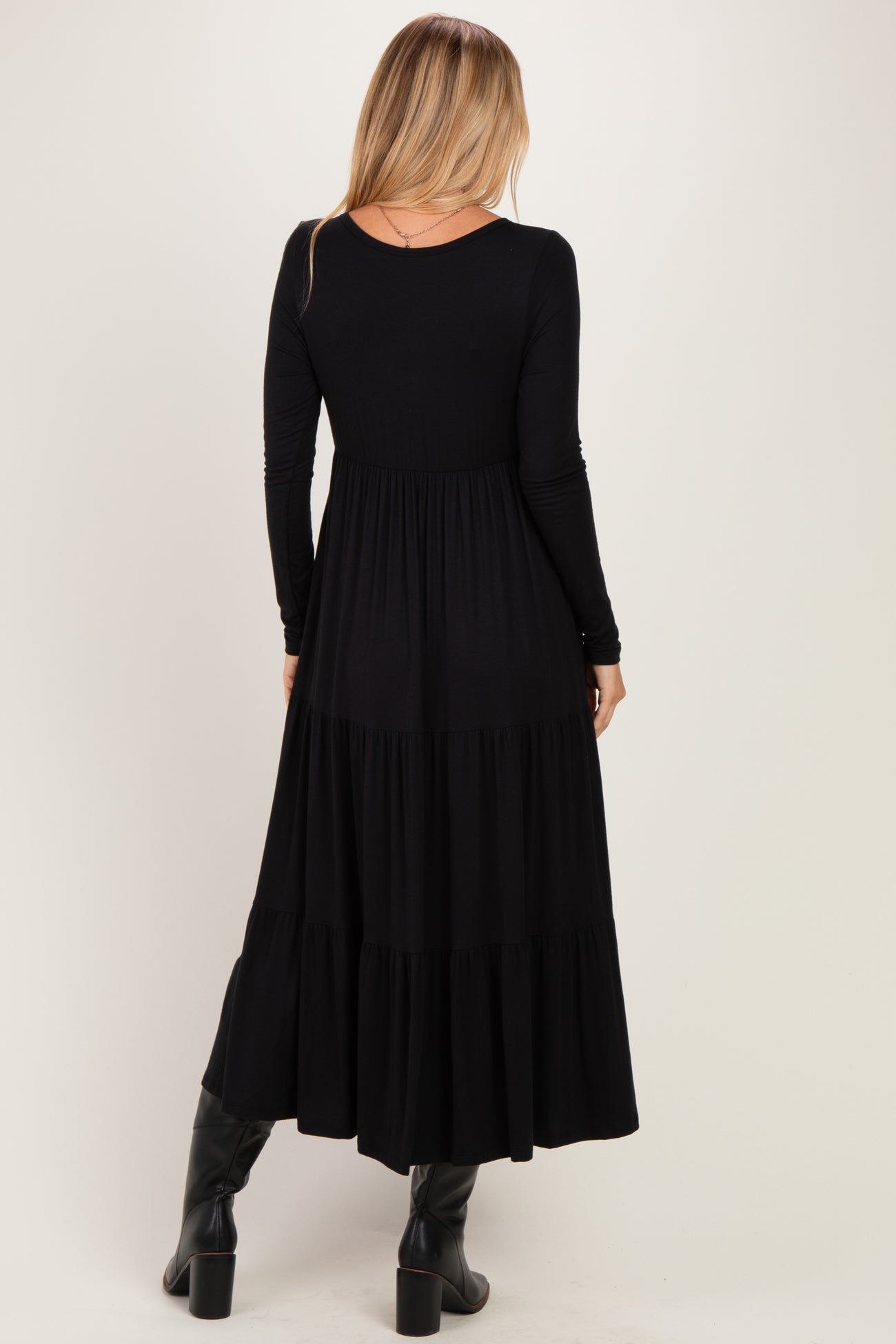 Black Long Sleeve Maxi Dress