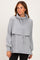 Gray Long Sleeve Drawstring Hooded Pullover