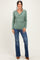 Sage Ribbed Knit Long Sleeve Wrap Nursing Top
