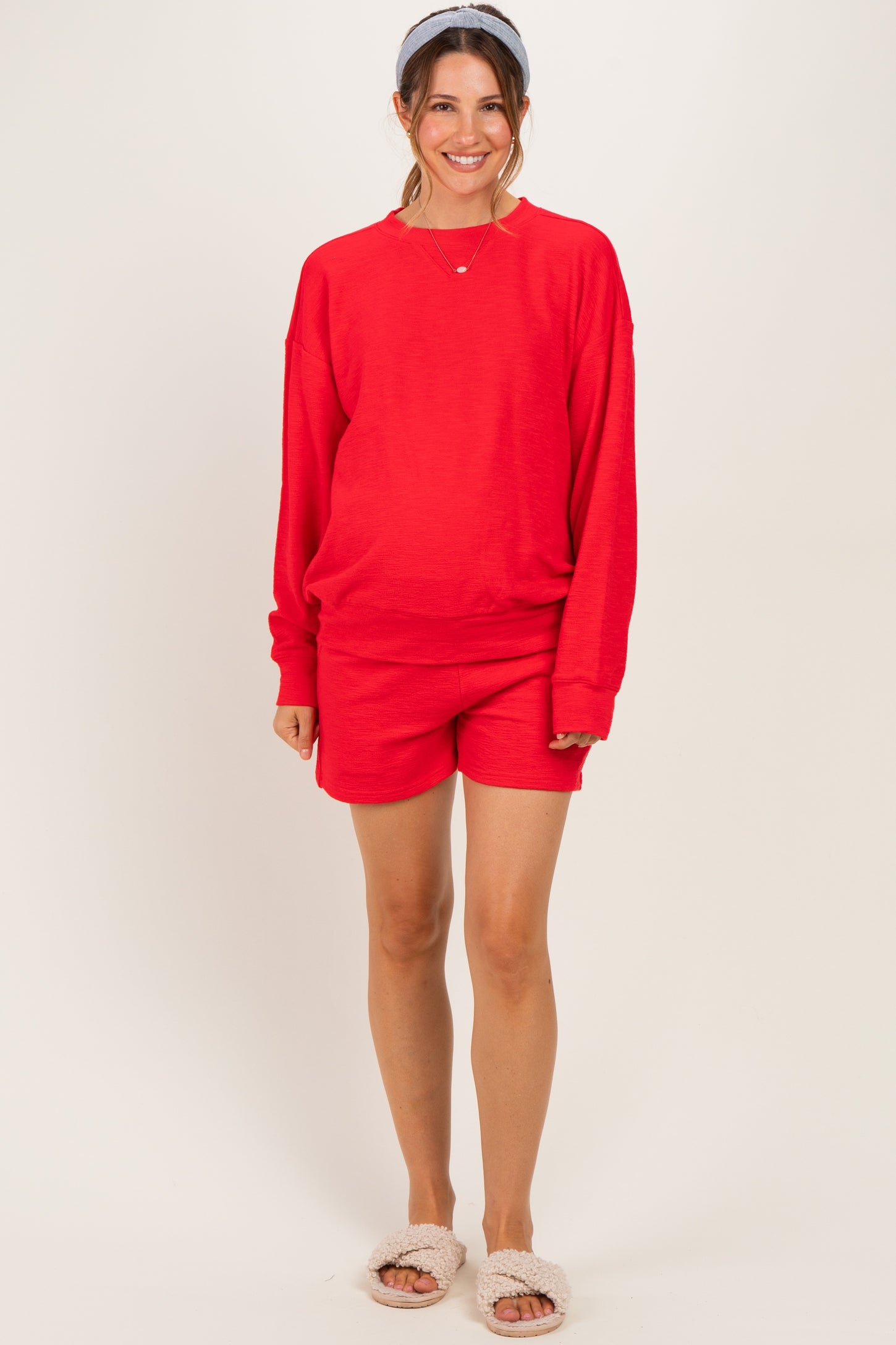 Ruby Maternity Pullover & Shorts Set