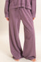 Purple Mineral Washed Wide Leg Pants