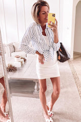 PinkBlush Ivory Sleeveless Ribbed Fitted Maternity Dress