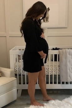 PinkBlush Black Delivery/Nursing Maternity Robe