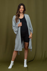 PinkBlush Heather Grey Delivery/Nursing Maternity Robe