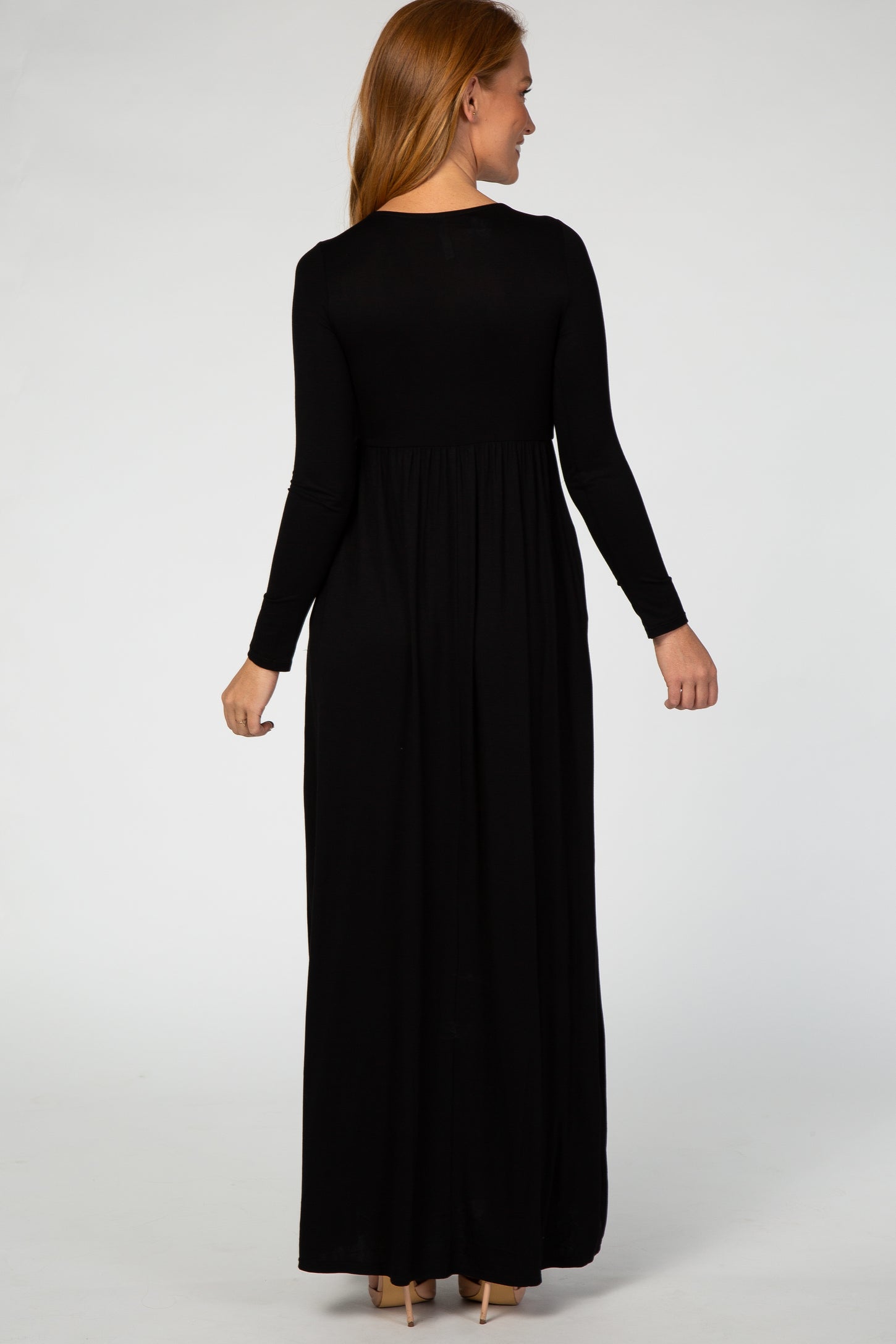 Black Long Sleeve Maxi Dress