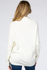 Cream Funnel Neck Dolman Sleeve Maternity Sweater