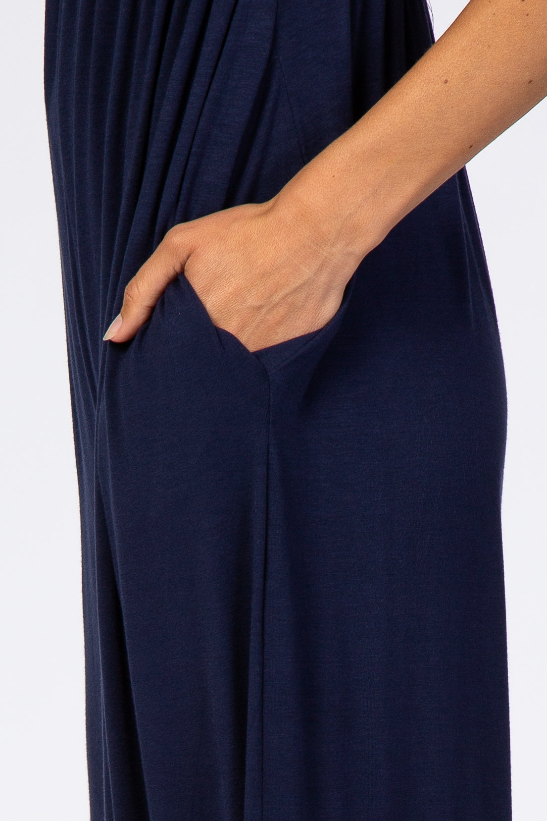 Navy Sleeveless Wide Leg Jumpsuit