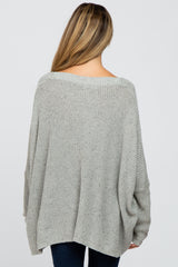 Grey Speckled Oversized Maternity Sweater