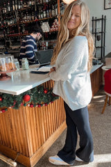 White Speckled Oversized Sweater