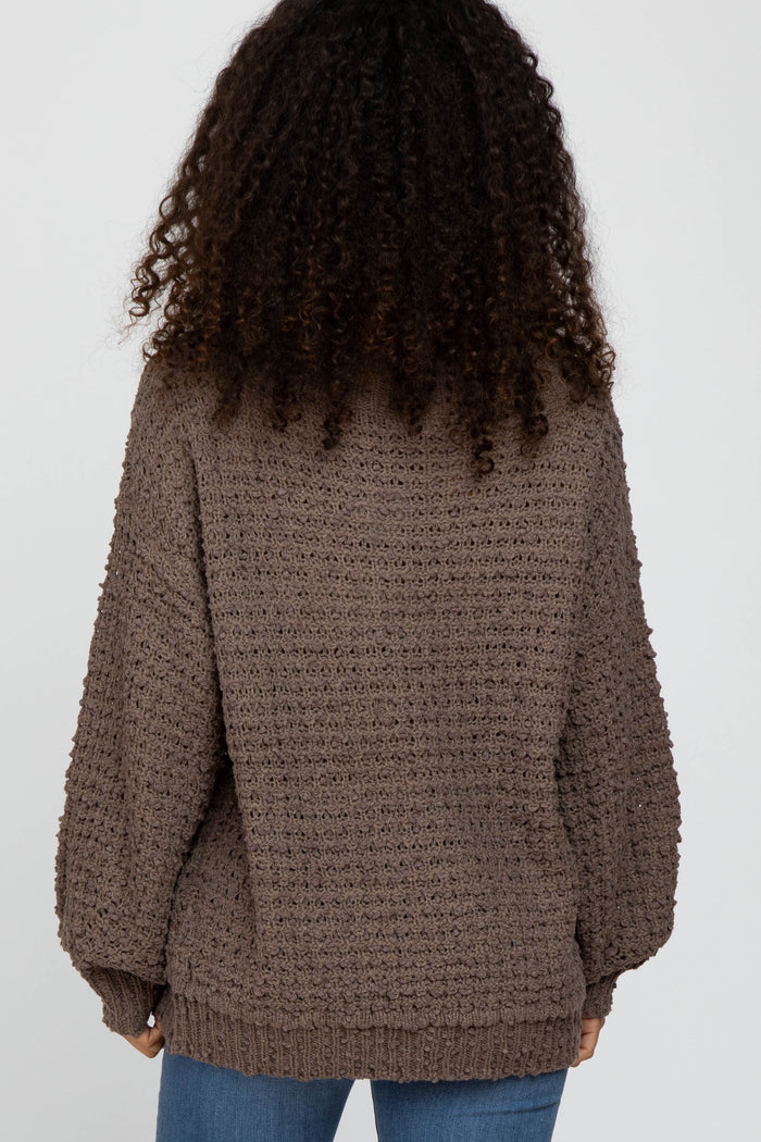 Mocha Chunky Knit Sweater