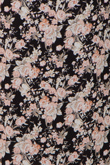 Black Floral Chiffon Maternity Maxi Dress