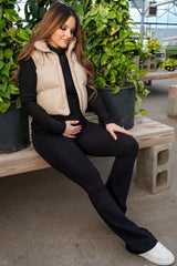 Black Flared Maternity Leggings