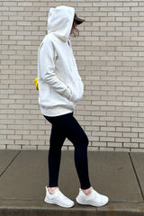 Ivory Fleece Front Pocket Hoodie