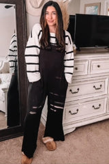 Black Sleeveless Pocketed Wide Leg Jumpsuit