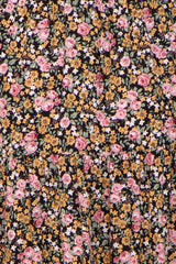 Multi-Color Floral Smocked Tiered Maternity Midi Dress