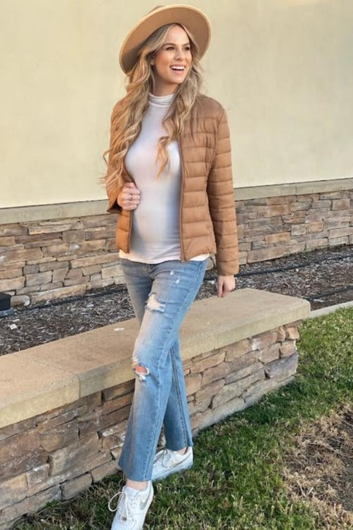 Light Blue Cropped Distressed Maternity Jeans