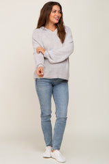 Light Blue Slightly Distressed Maternity Skinny Jeans