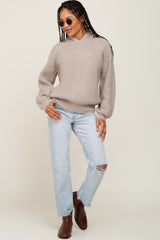 Beige Hooded Sweater