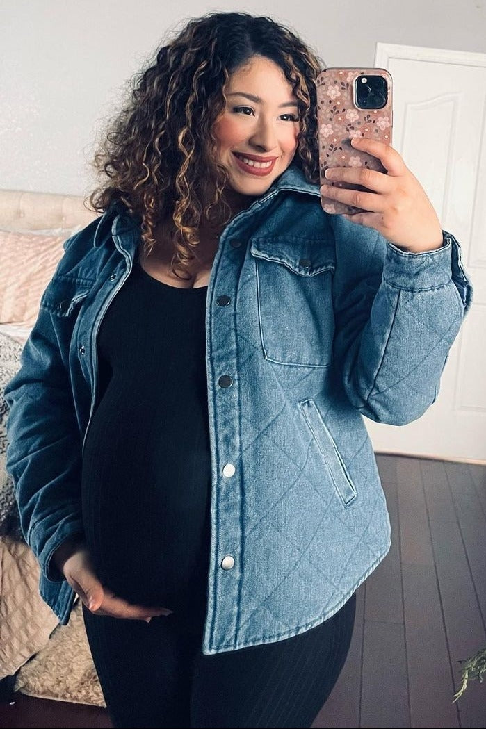 Black Ribbed Bodycon Maternity Jumpsuit