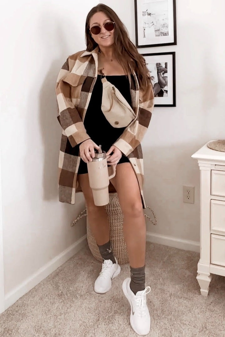 Black Square Neck Long Sleeve Romper