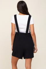 Black Square Neck Elastic Strap Romper