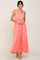 Coral Pink Tiered Sleeveless Maxi Dress