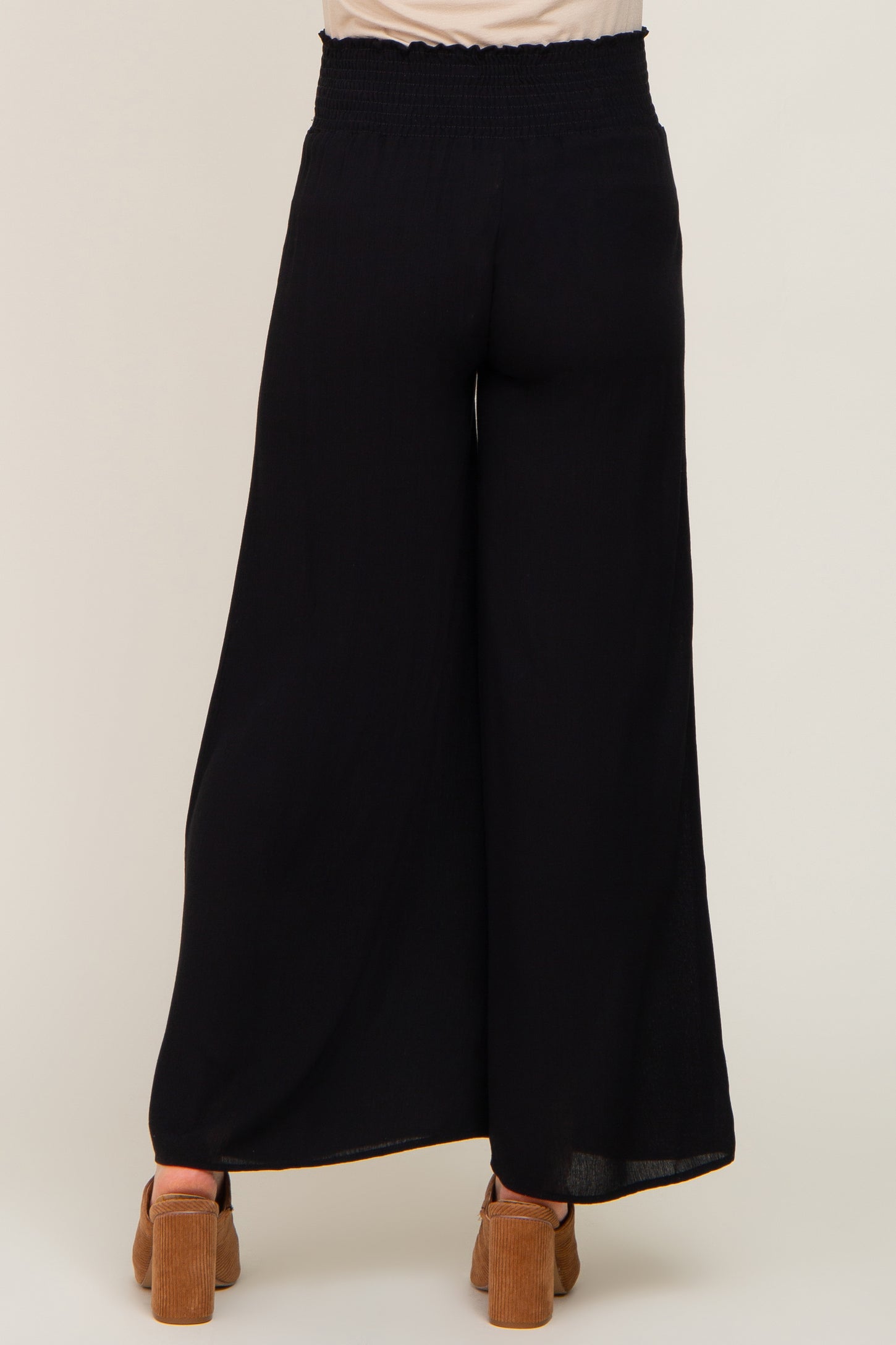 Black Maternity Wide Leg Pants