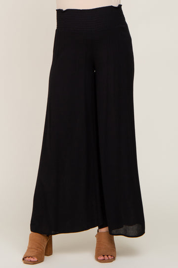 Black Maternity Wide Leg Pants