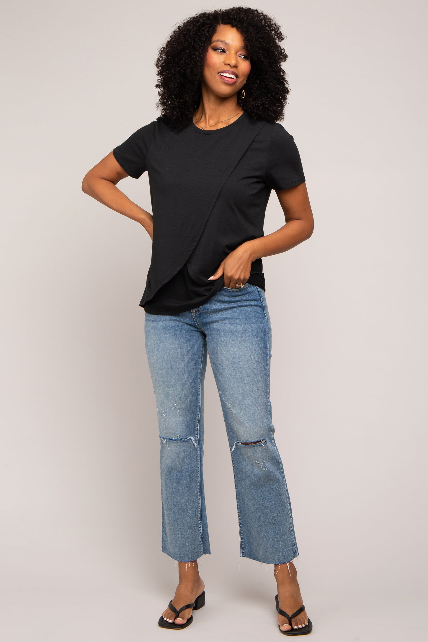Black Bravado Designs Short Sleeve Nursing Top