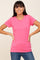 Fuchsia Basic Crew Neck Tee
