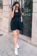 Black Knot Strap Maternity Romper