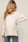 Cream Oversized Knit Side Slit Maternity Top